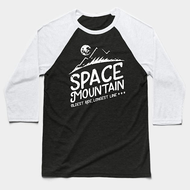 Space Mountain Baseball T-Shirt by portraiteam